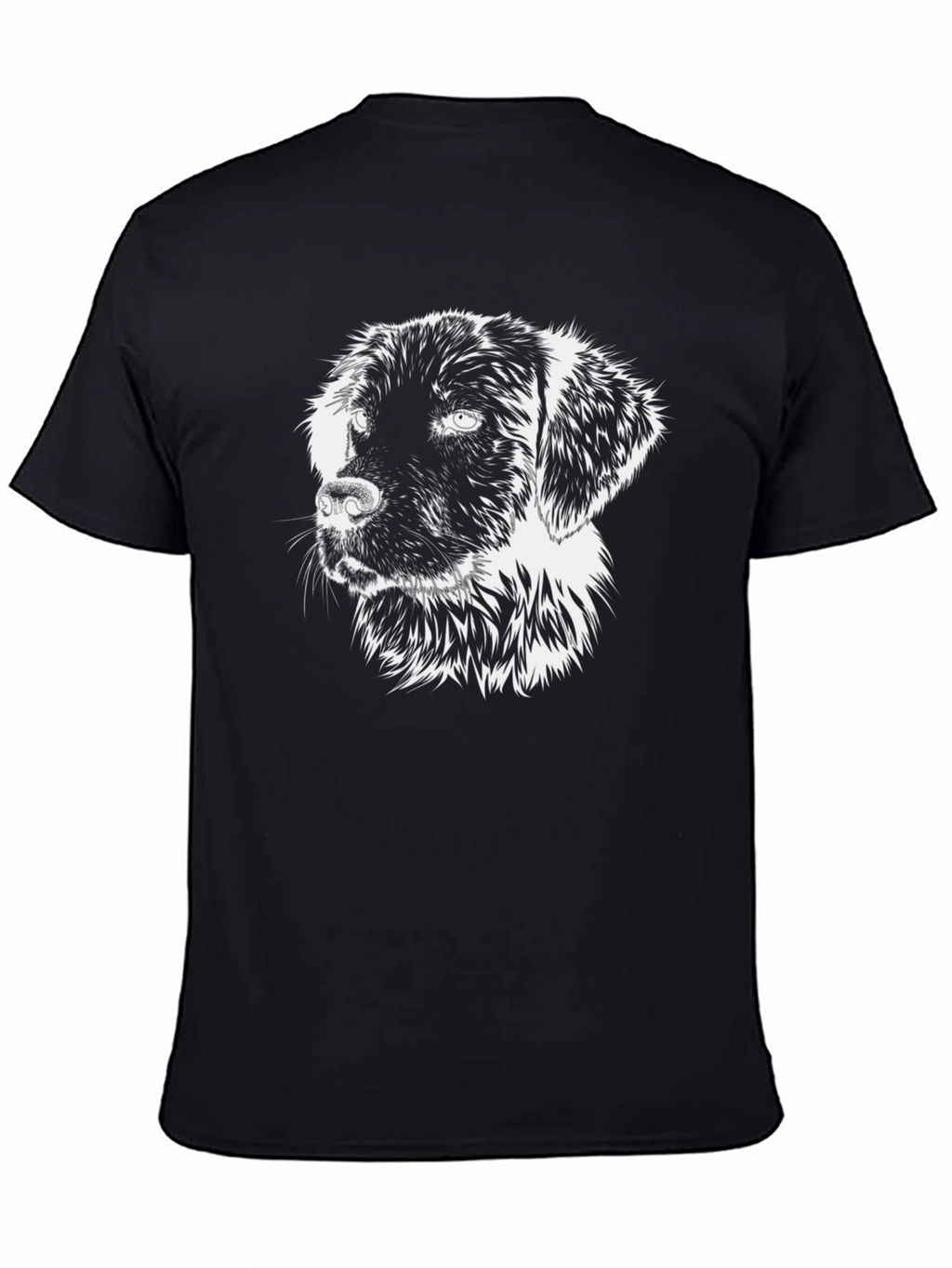 Dog Graphic Print Black T-Shirt
