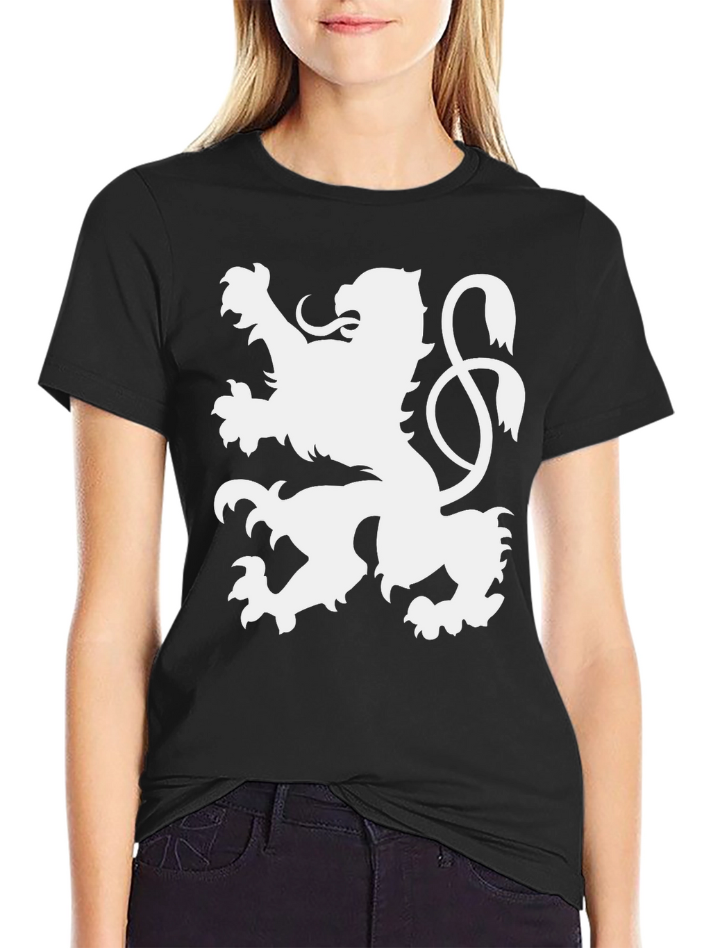 Lion Crest Graphic T-Shirt - Classic Black Tee