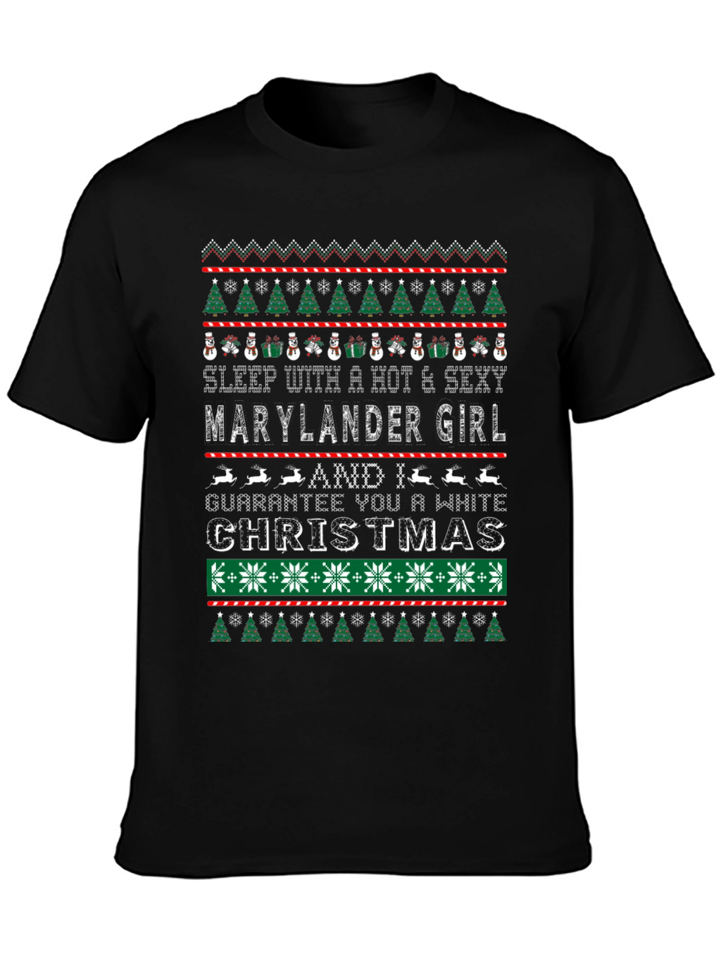 Humorous Marylander Christmas Graphic Tee