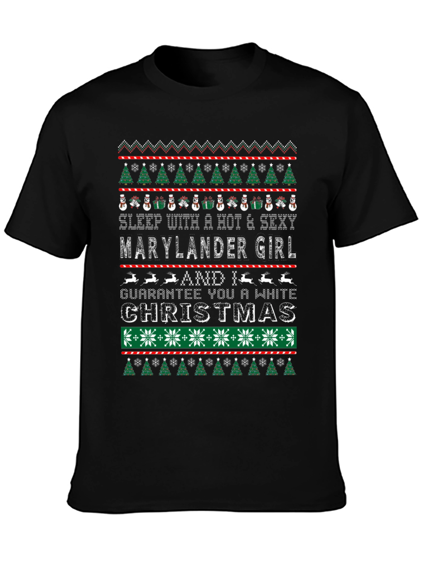 Humorous Marylander Christmas Graphic Tee