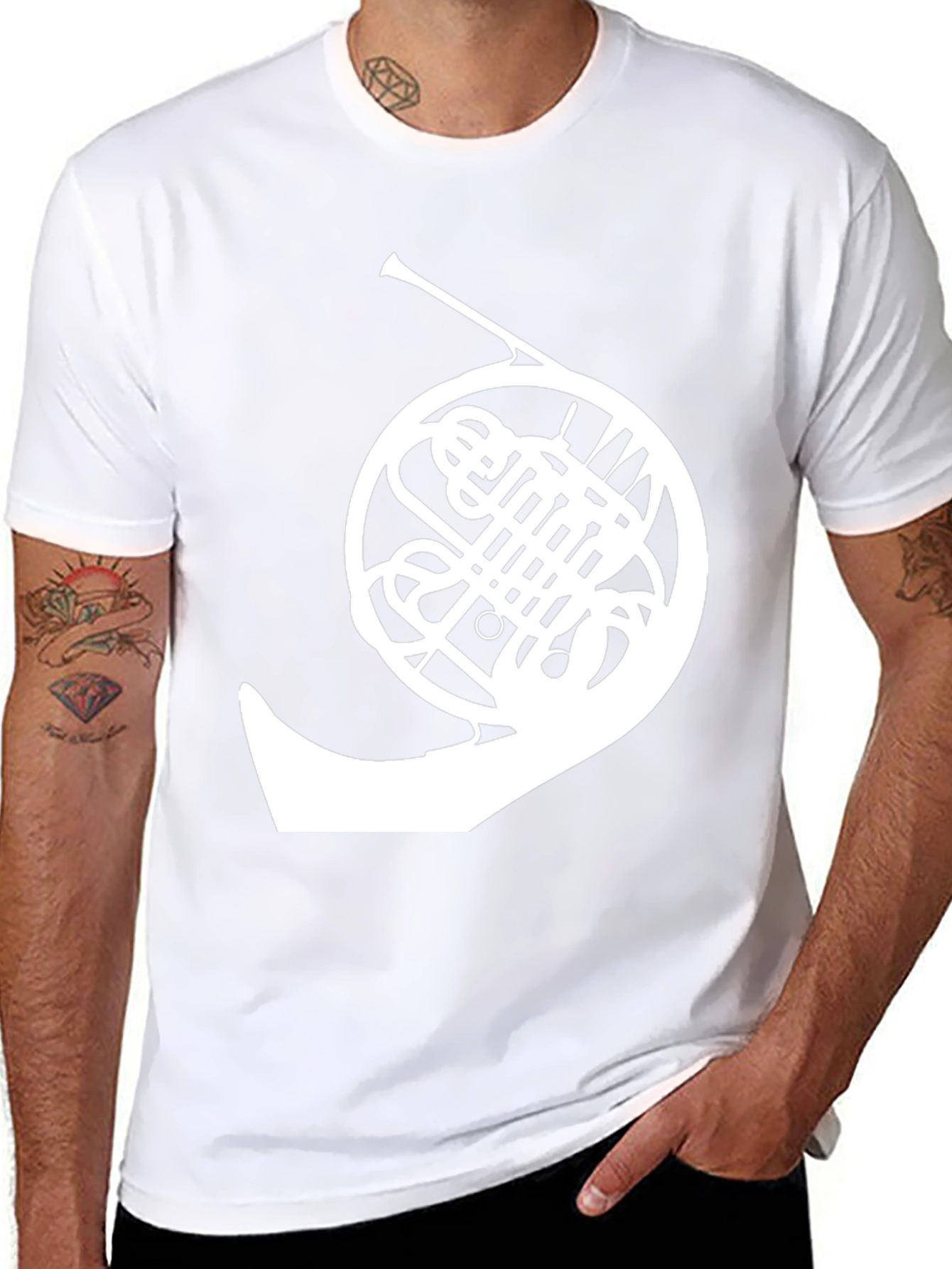 French Horn Graphic T-Shirt - Musician Tee