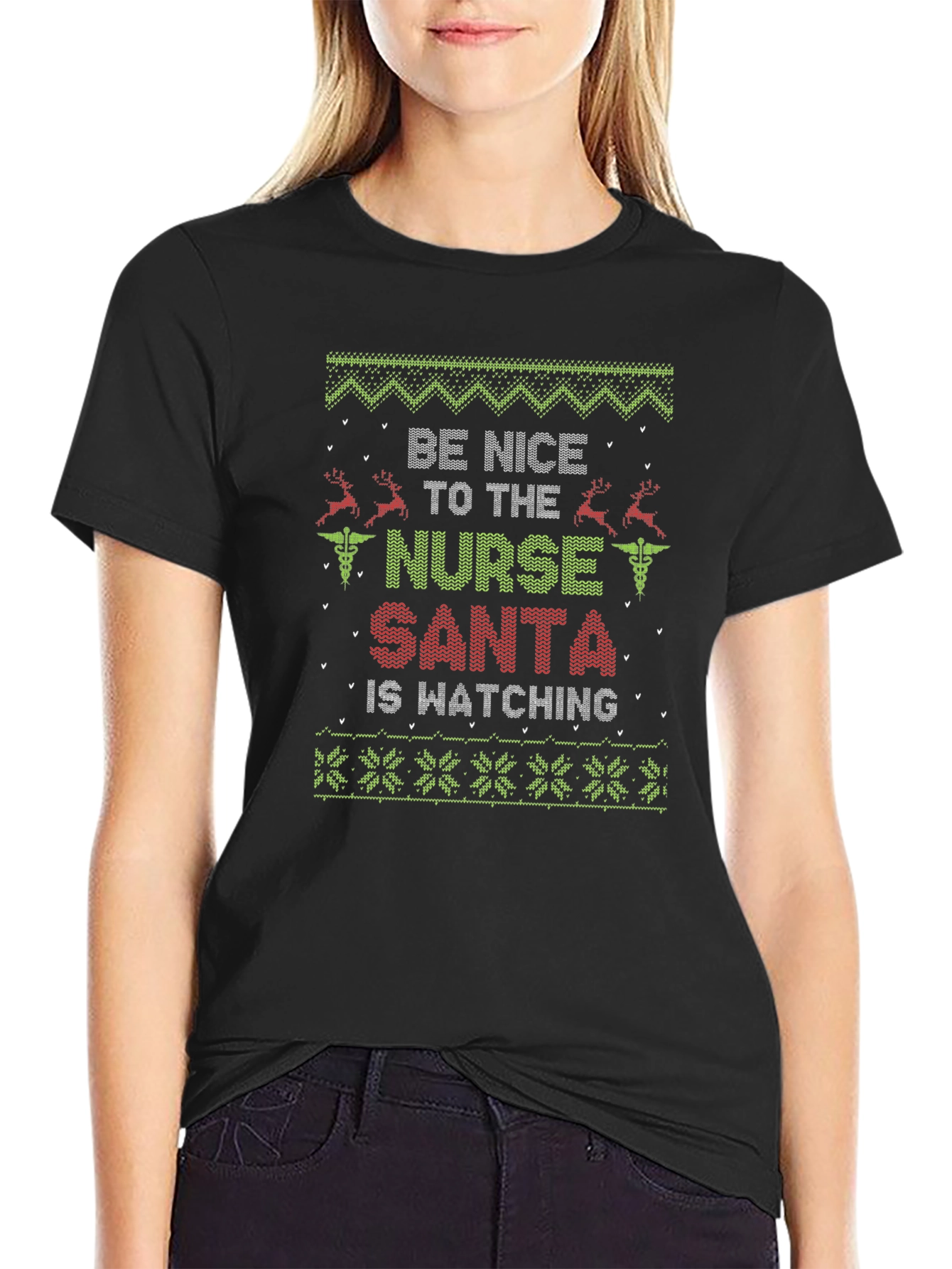 Funny Nurse Christmas Sweater T-Shirt