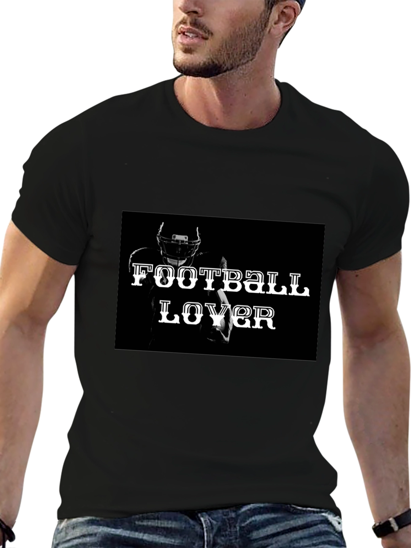 Football Lover Black T-Shirt