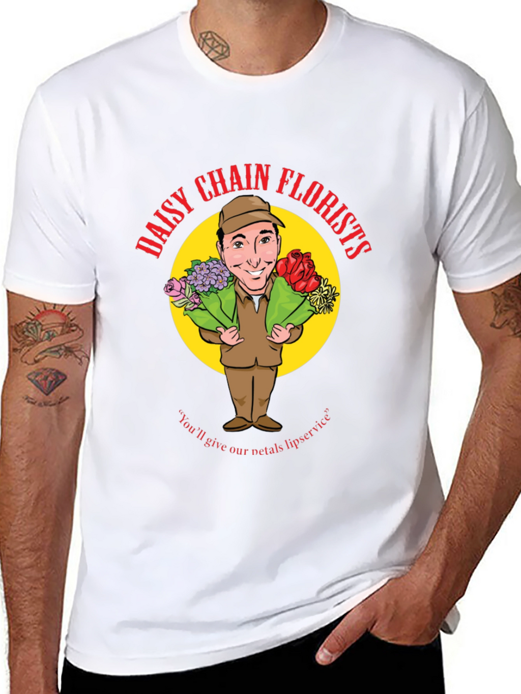Daisy Chain Florists Black Graphic T-Shirt