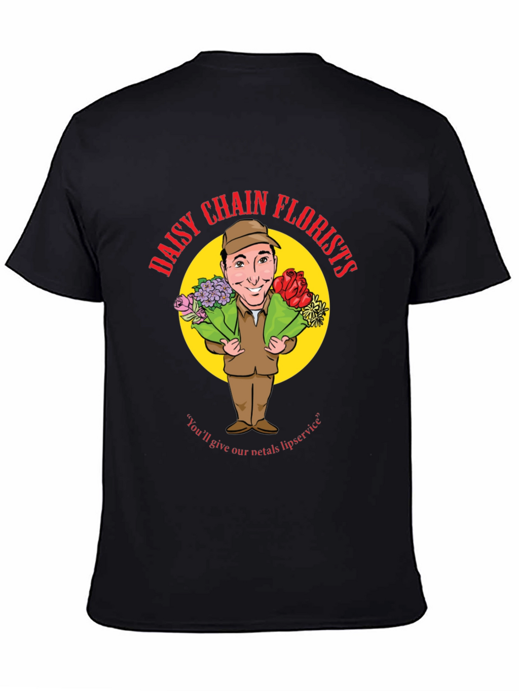 Daisy Chain Florists Black Graphic T-Shirt