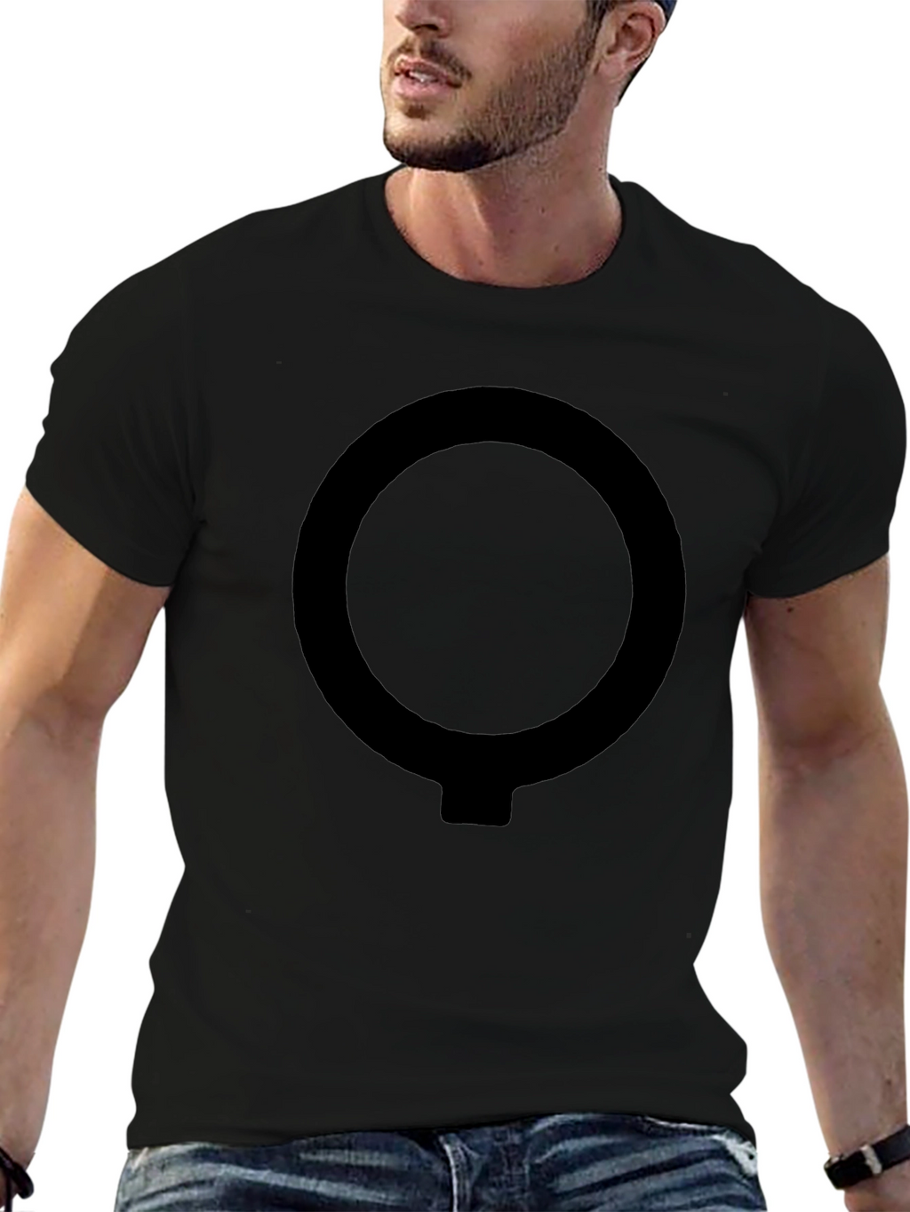 Modern O-Symbol Black T-Shirt