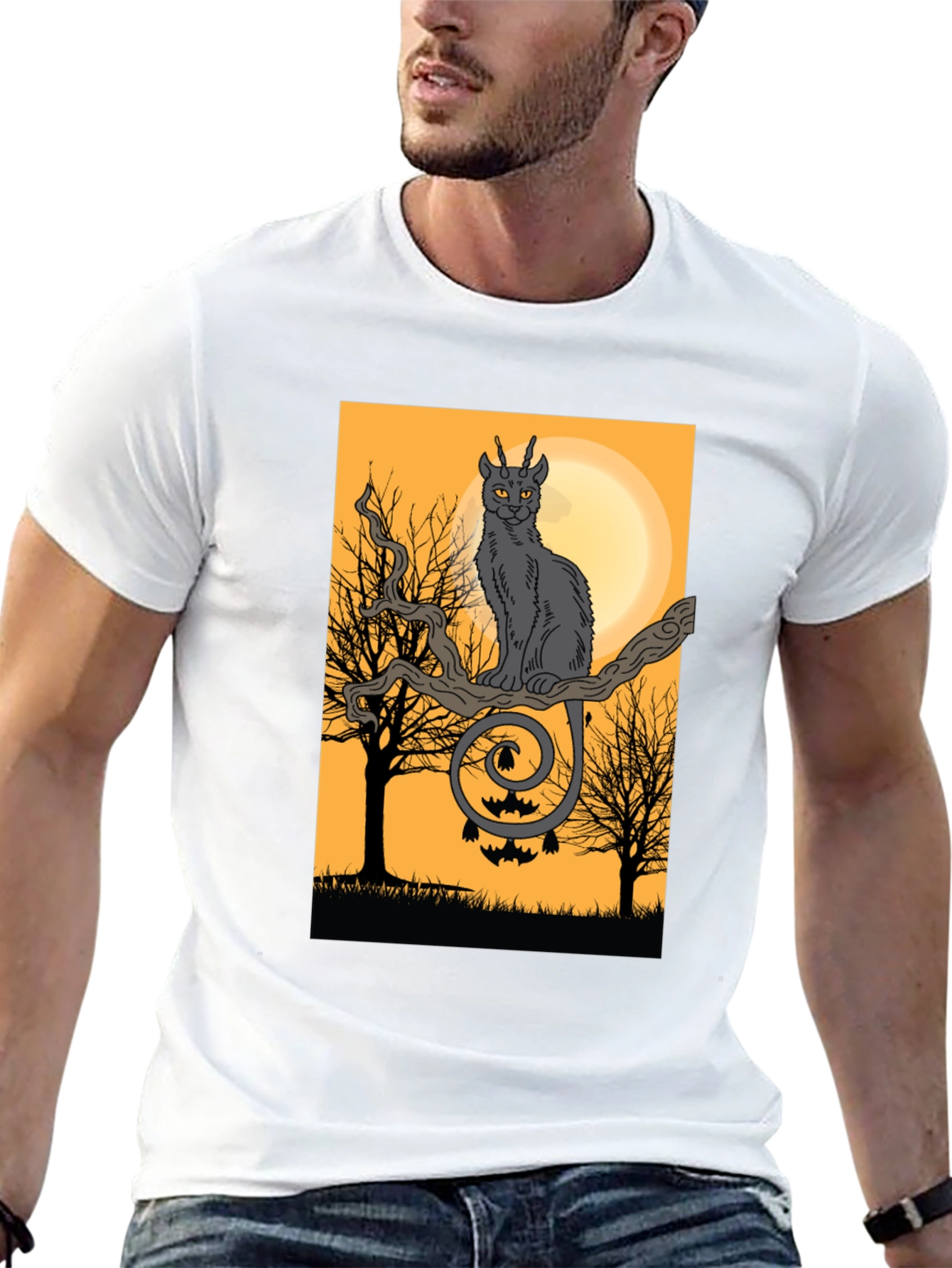 Halloween Cat T-Shirt - Spooky Season Apparel