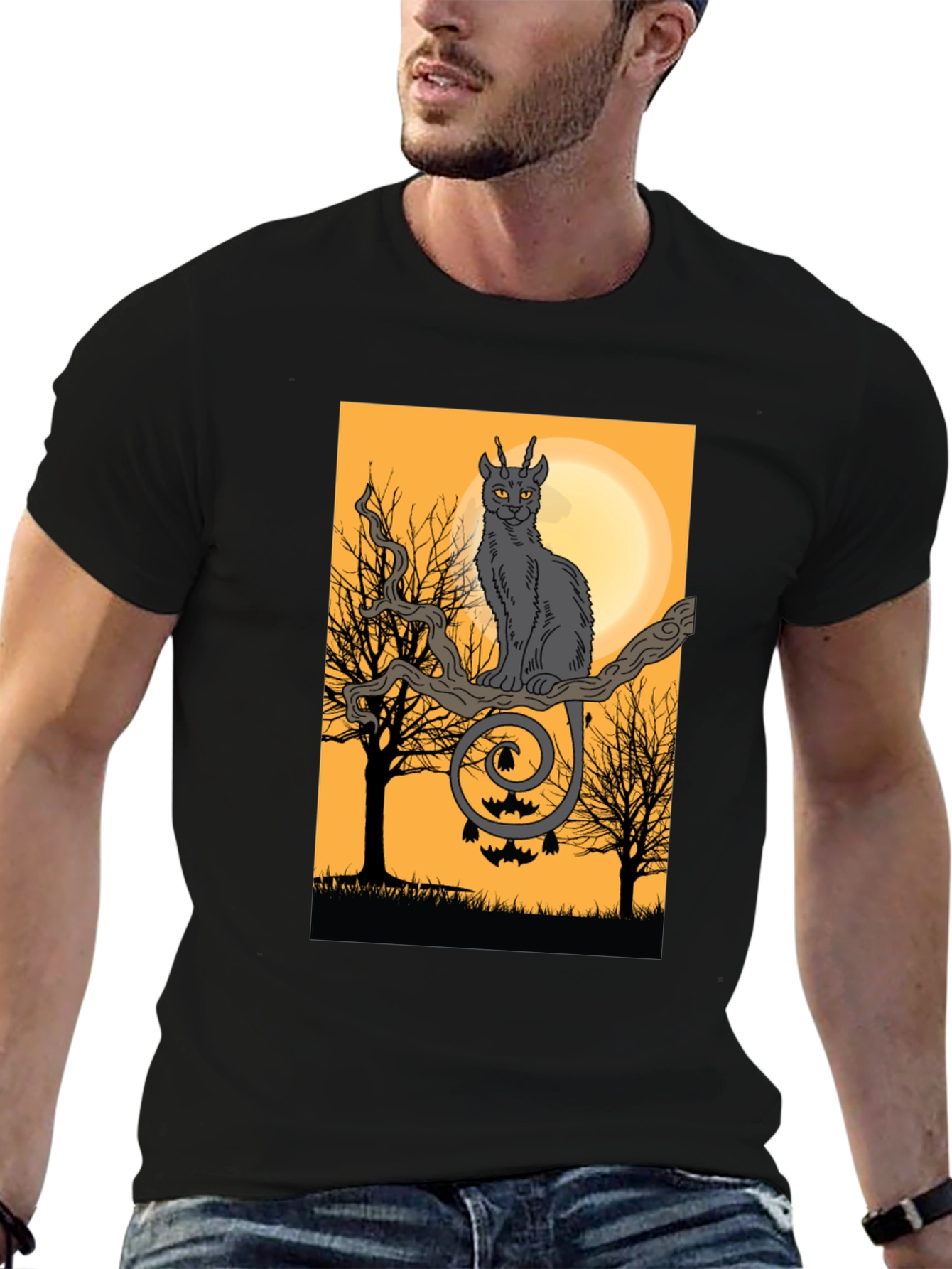 Halloween Cat T-Shirt - Spooky Season Apparel
