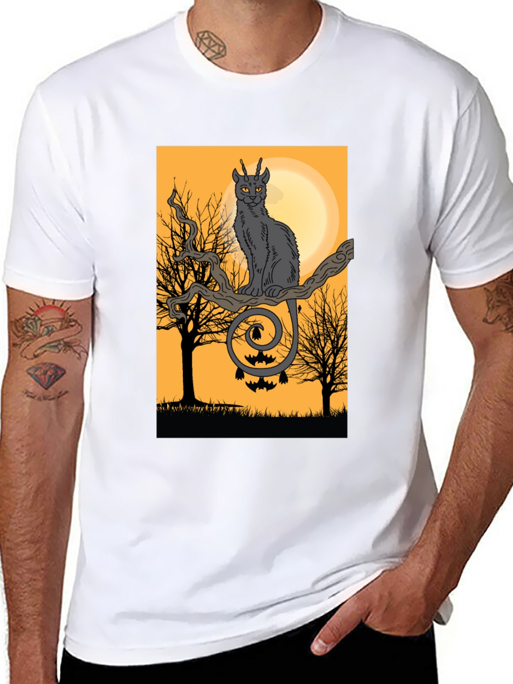 Halloween Cat T-Shirt - Spooky Season Apparel
