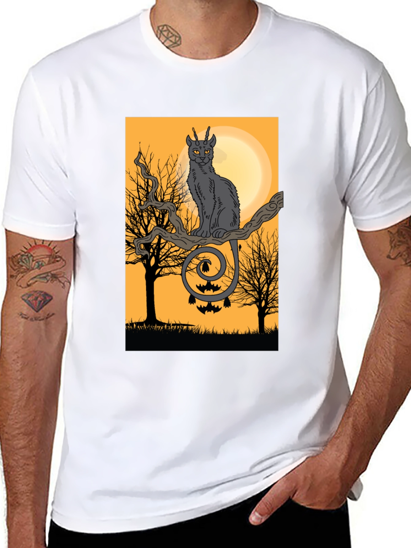 Halloween Cat T-Shirt - Spooky Season Apparel