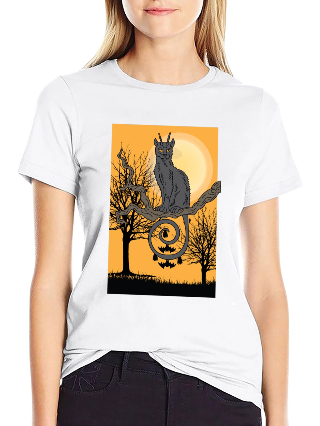 Halloween Cat T-Shirt - Spooky Season Apparel