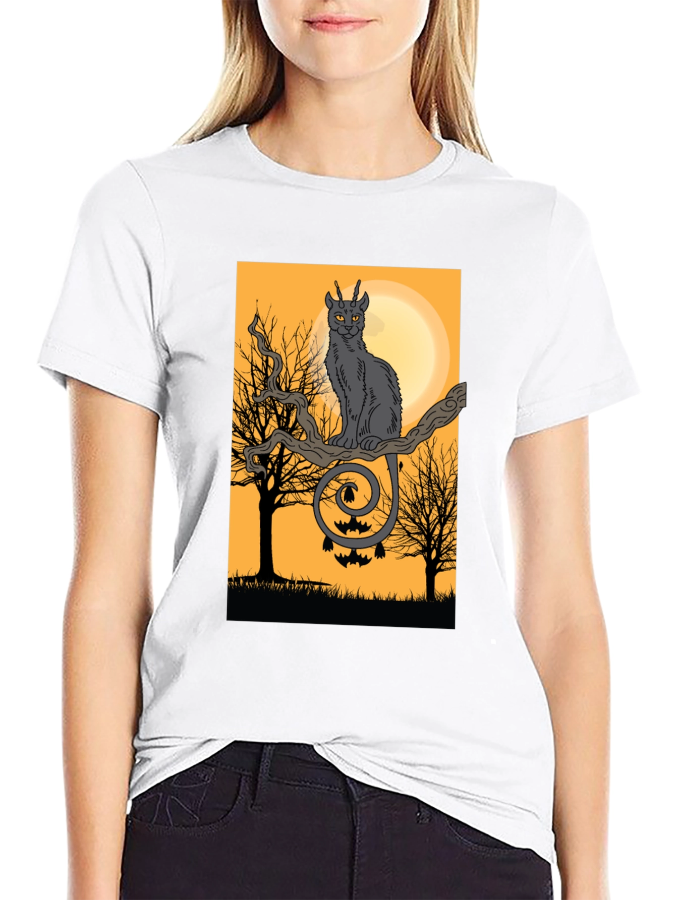 Halloween Cat T-Shirt - Spooky Season Apparel