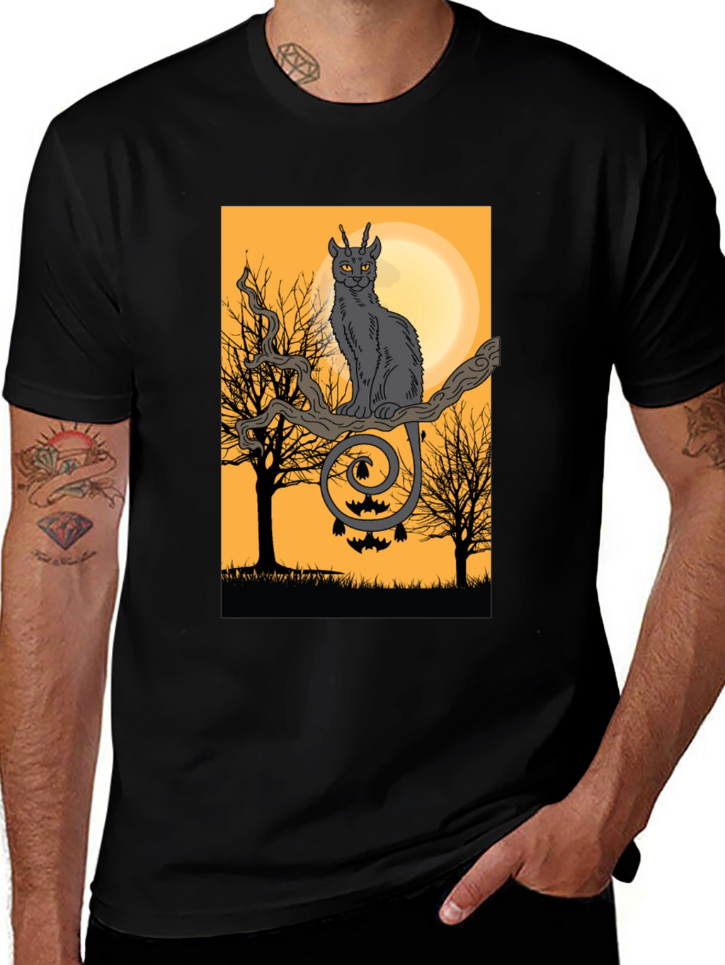 Halloween Cat T-Shirt - Spooky Season Apparel
