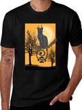 Halloween Cat T-Shirt - Spooky Season Apparel