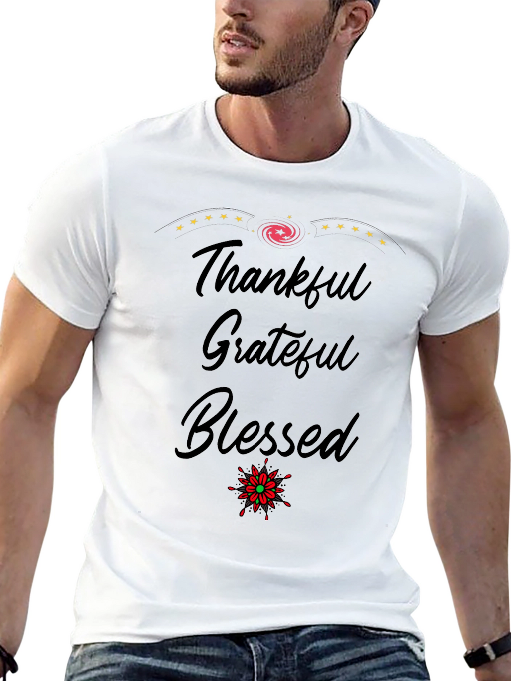 Thankful Grateful Blessed Graphic Tee
