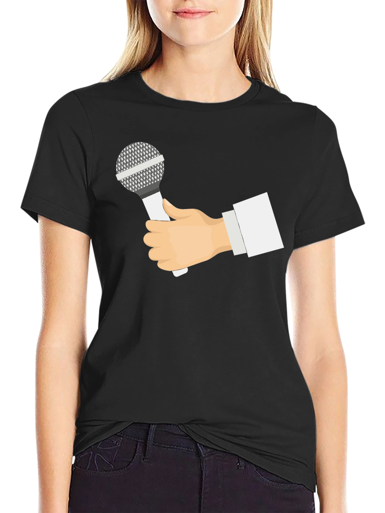 Mic Hand Black T-Shirt