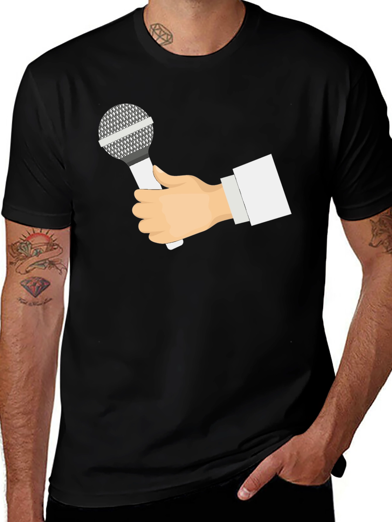 Mic Hand Black T-Shirt