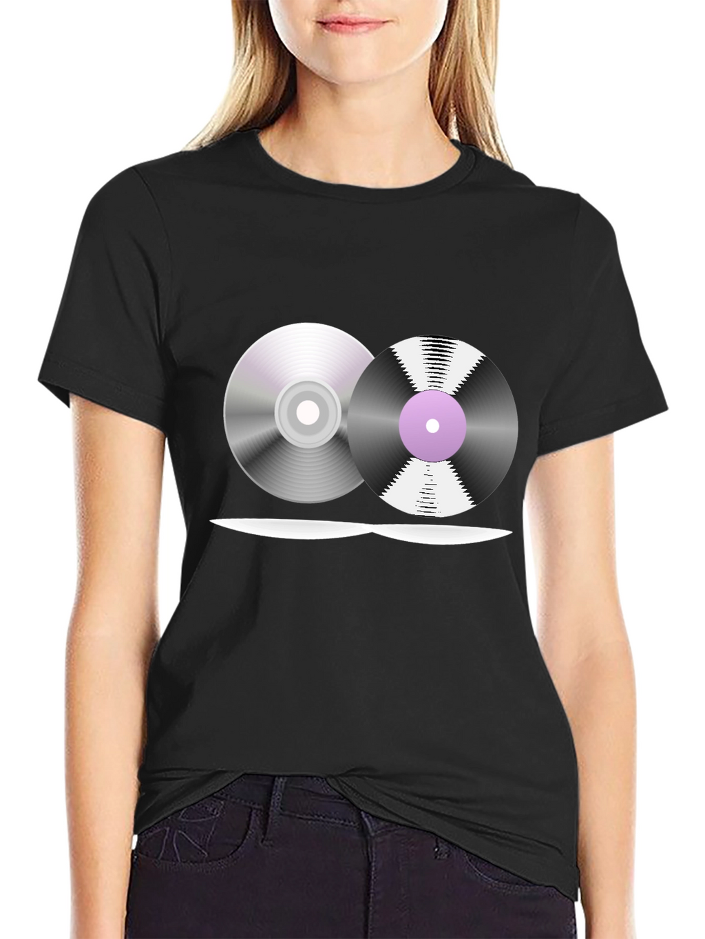 Retro Music T-Shirt - Vinyl & CD Design