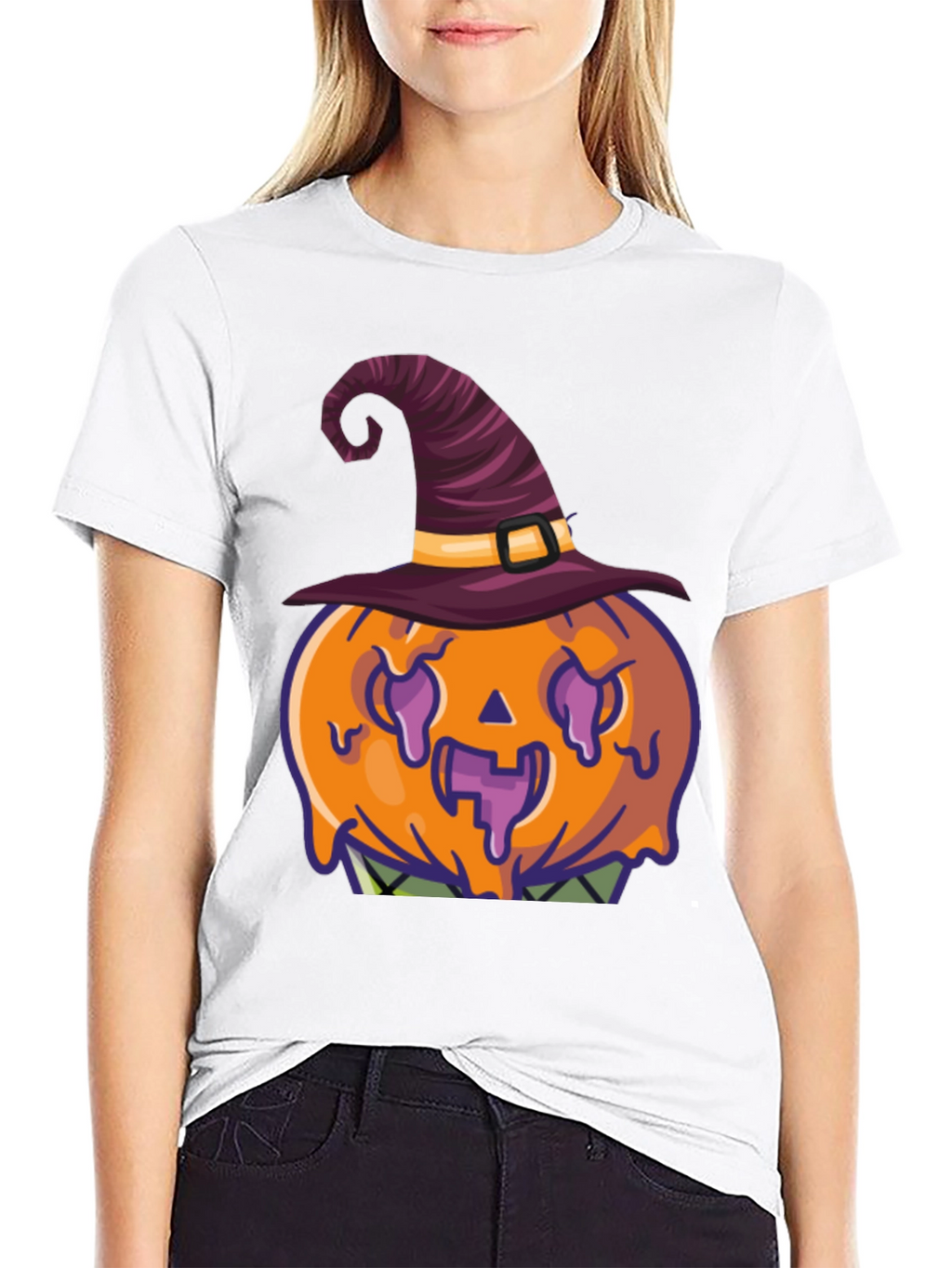Pumpkin Witch Hat Graphic Tee