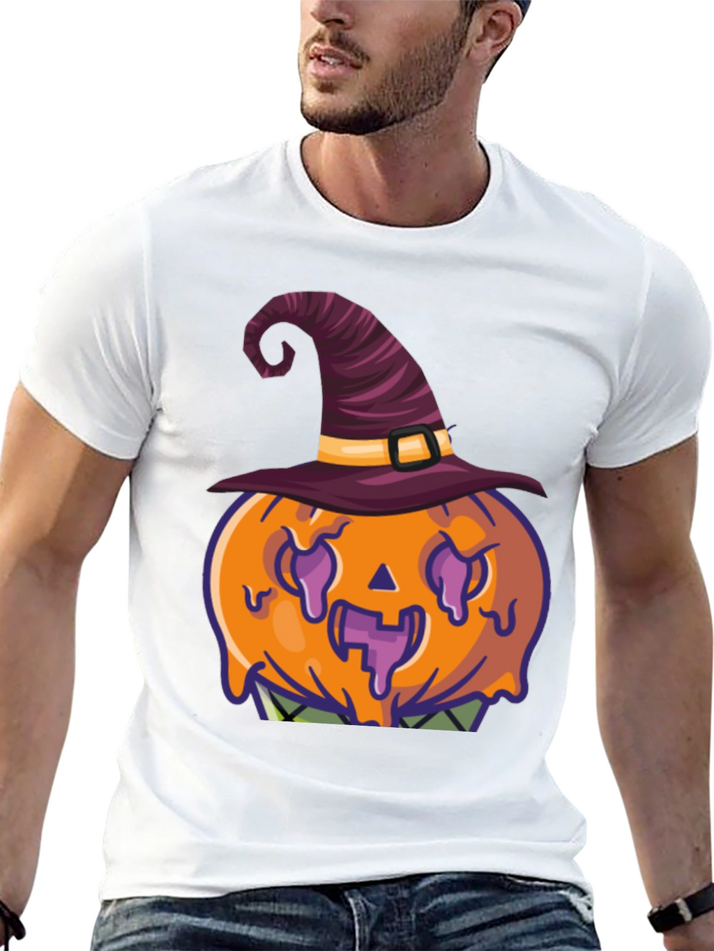 Pumpkin Witch Hat Graphic Tee