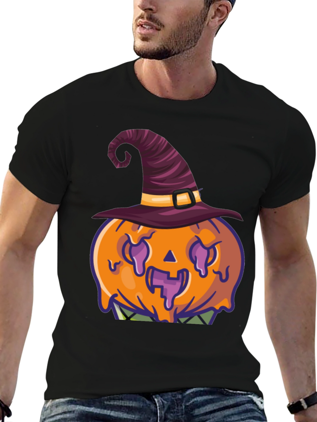 Pumpkin Witch Hat Graphic Tee