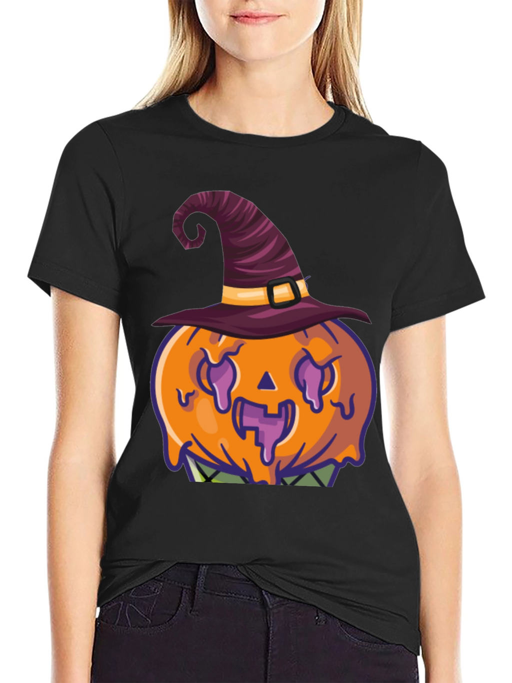 Pumpkin Witch Hat Graphic Tee