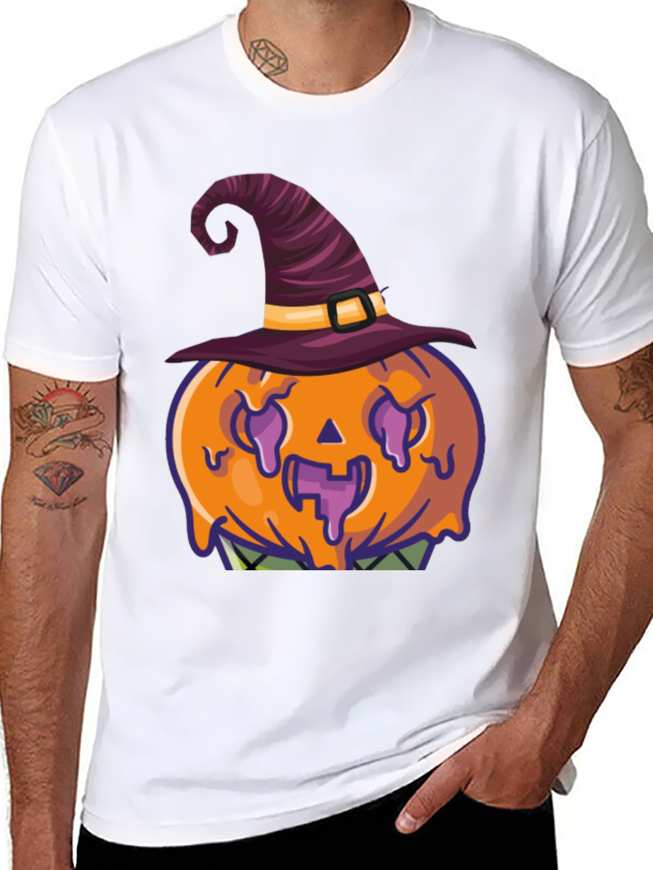 Pumpkin Witch Hat Graphic Tee