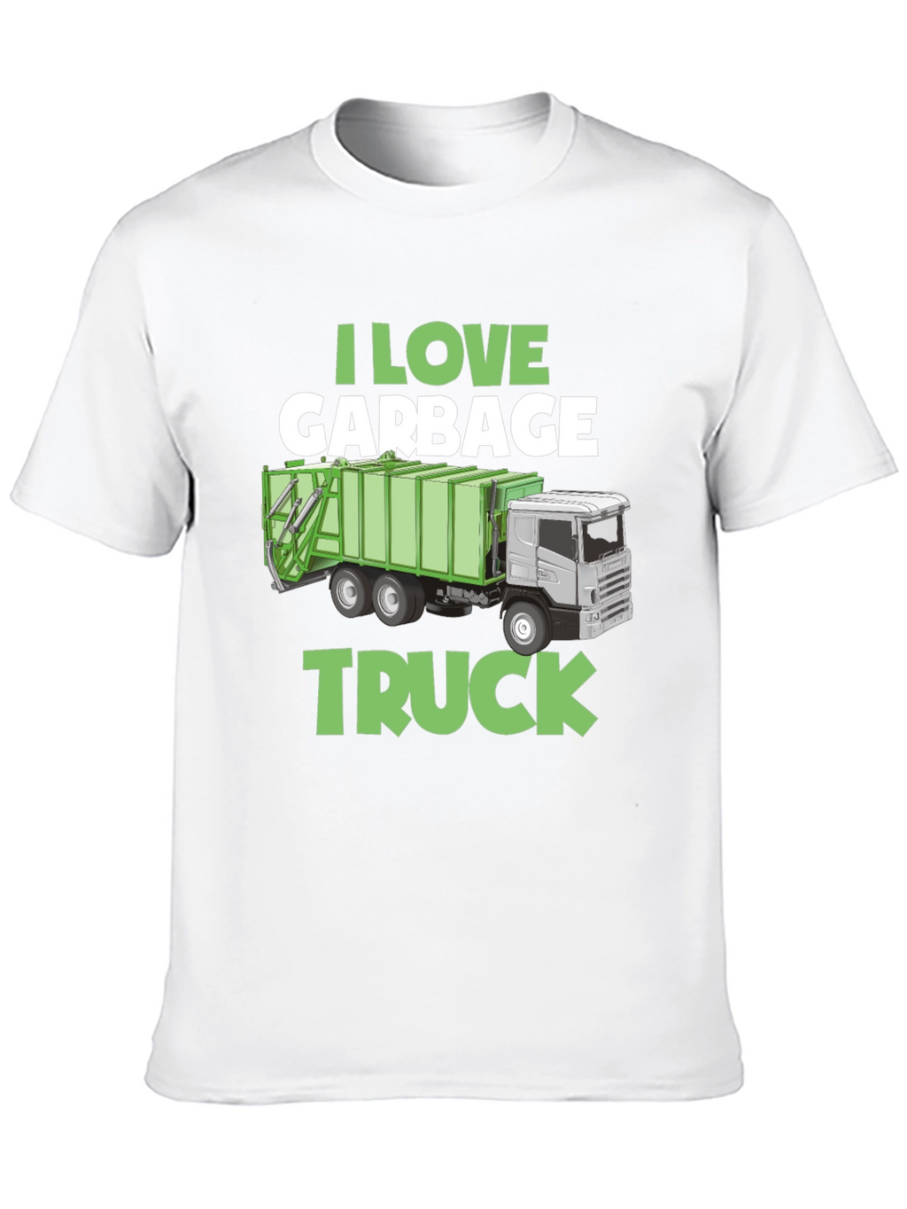 I Love Garbage Truck Graphic T-Shirt