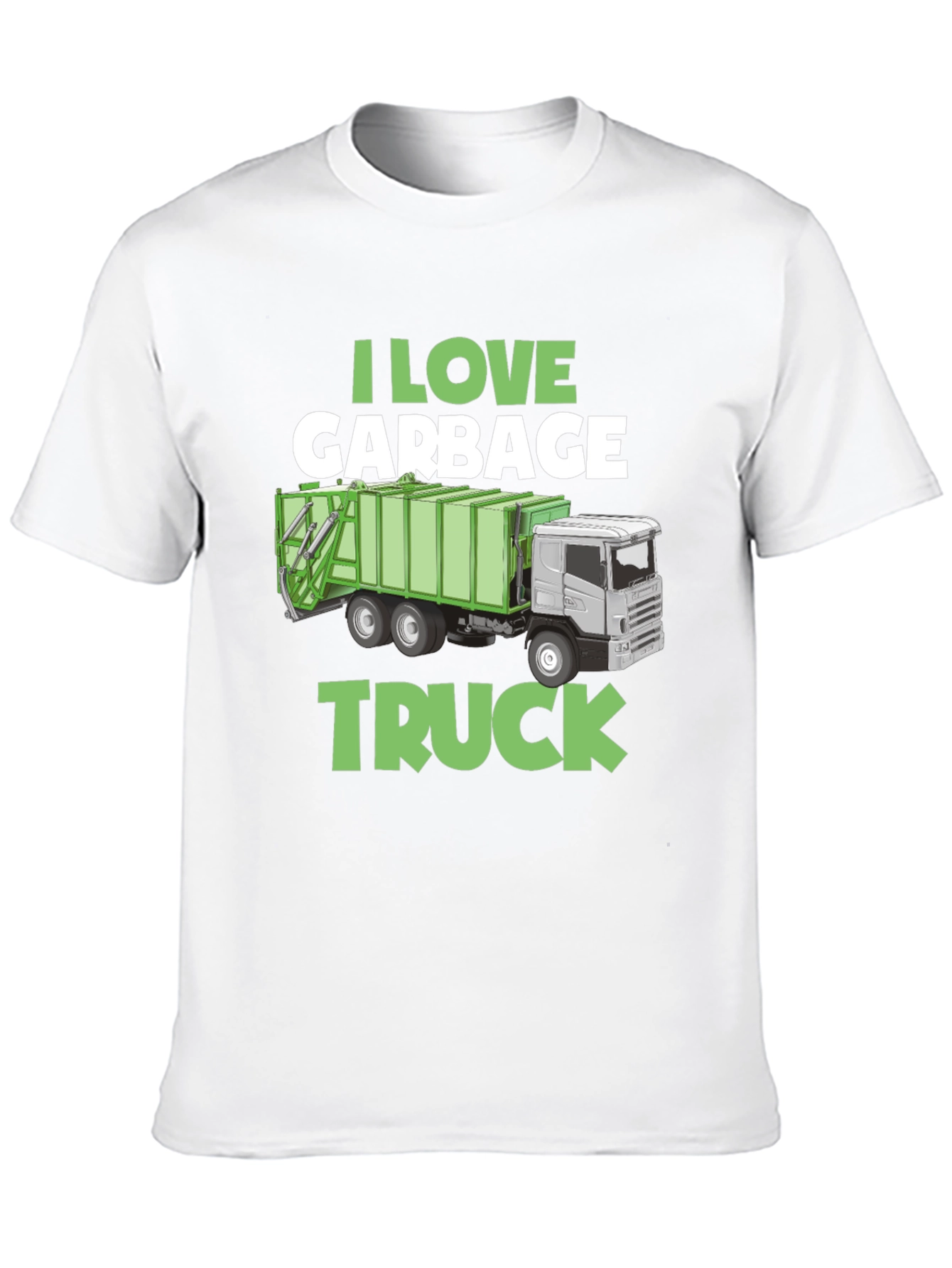 I Love Garbage Truck Graphic T-Shirt