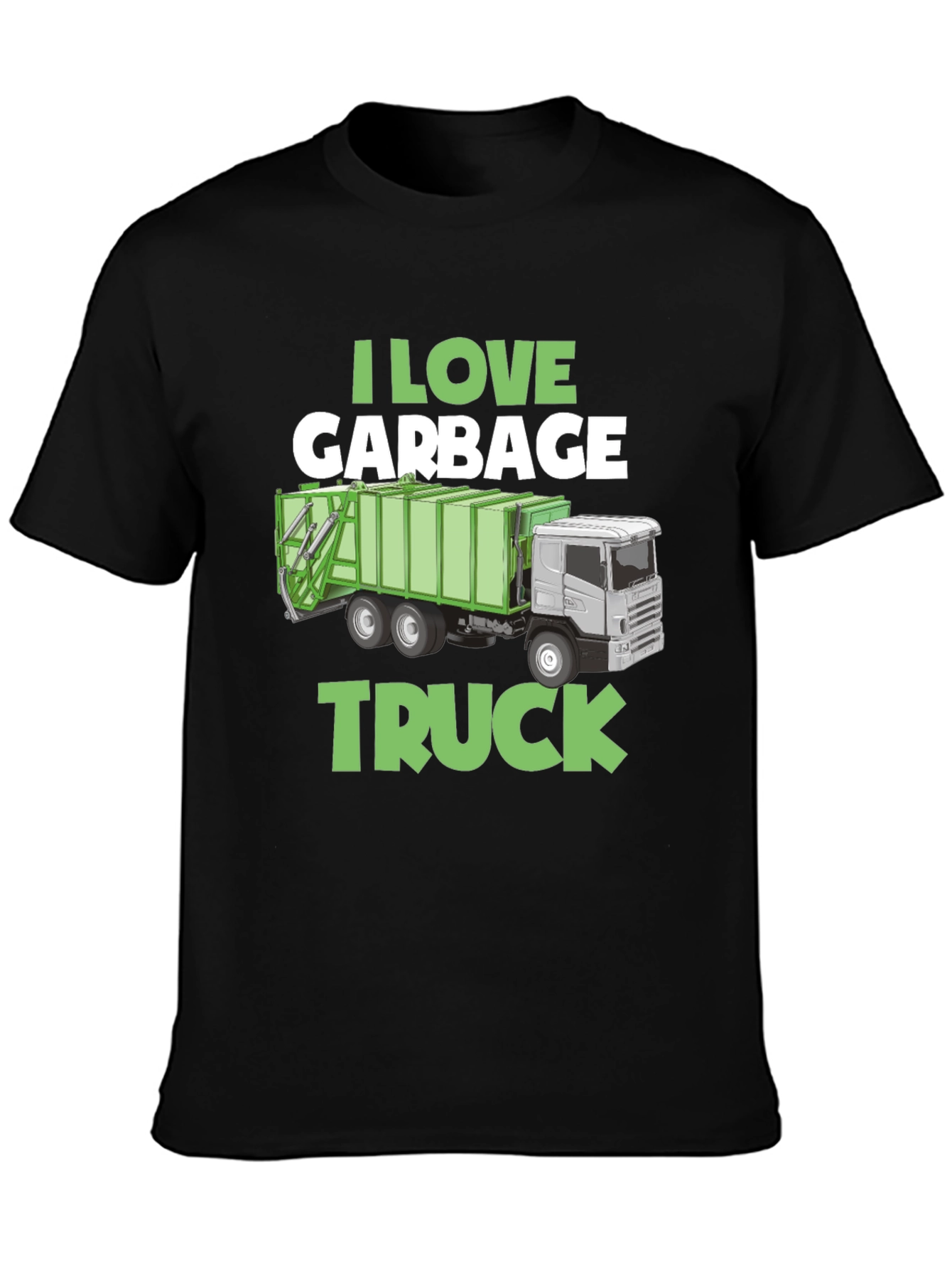I Love Garbage Truck Graphic T-Shirt