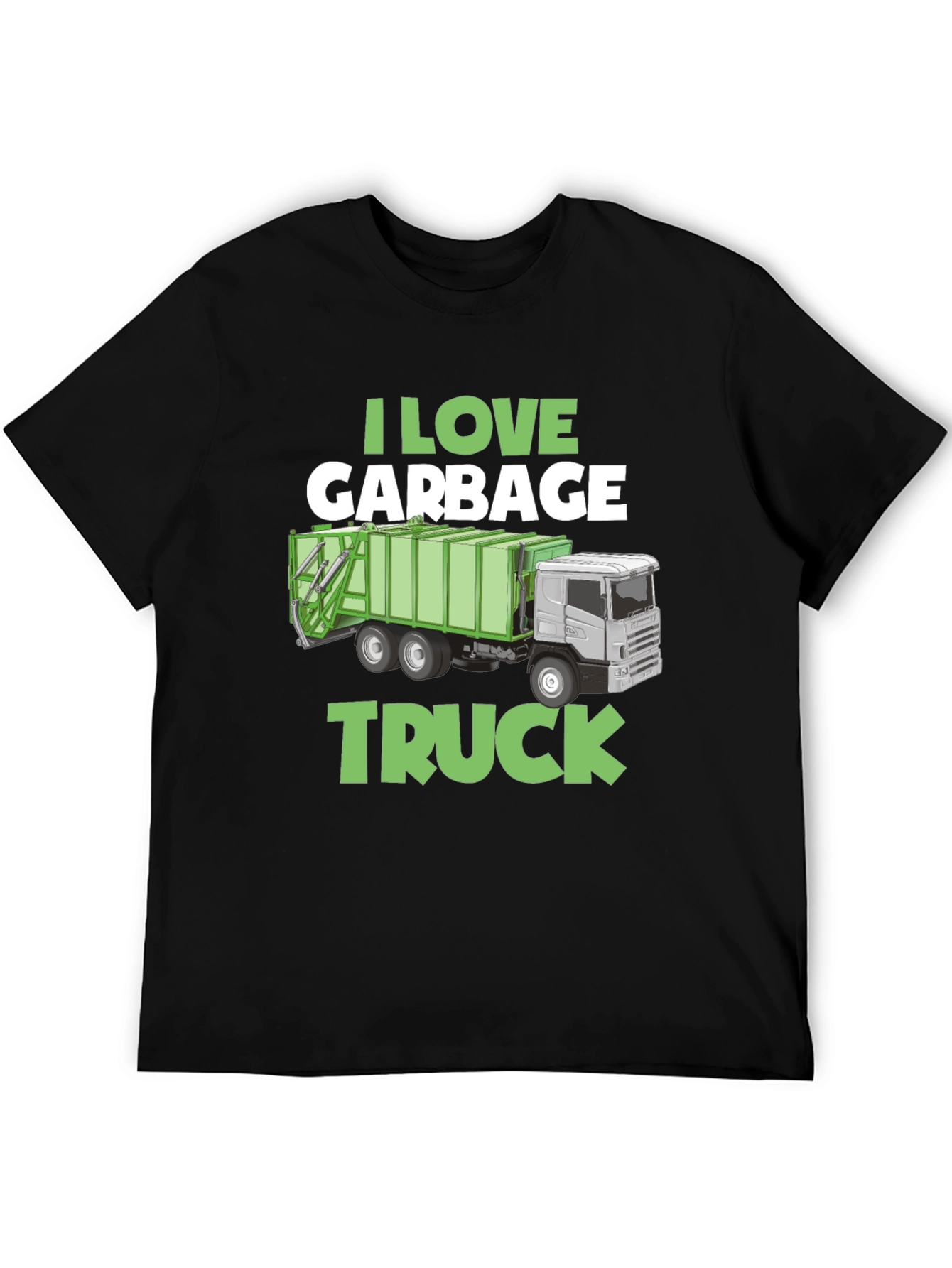 I Love Garbage Truck Graphic T-Shirt