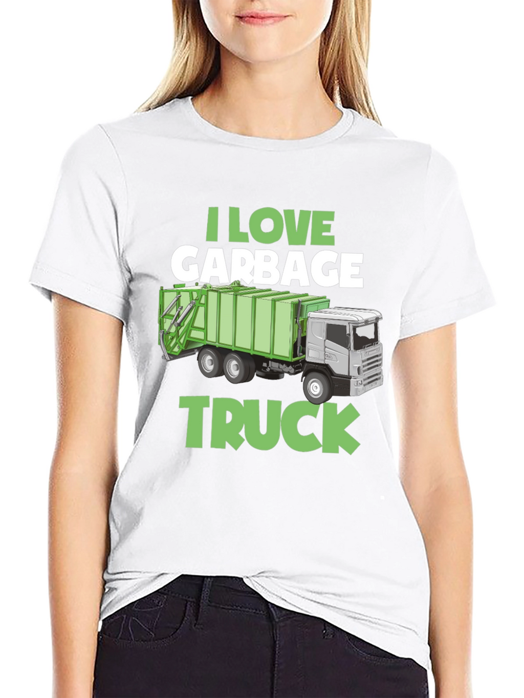 I Love Garbage Truck Graphic T-Shirt