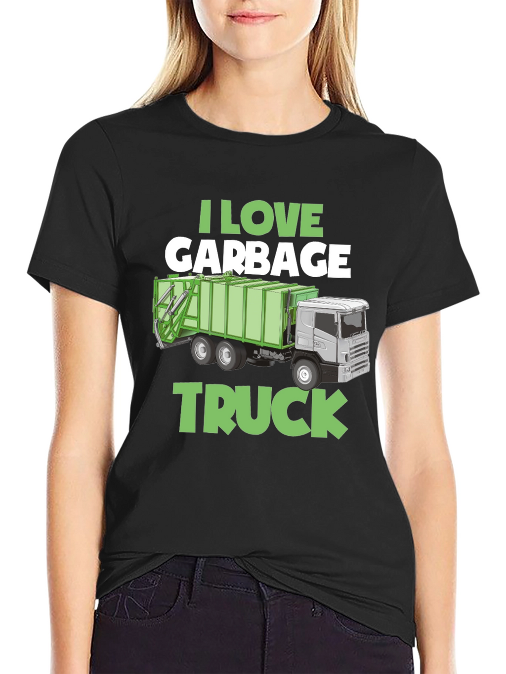 I Love Garbage Truck Graphic T-Shirt