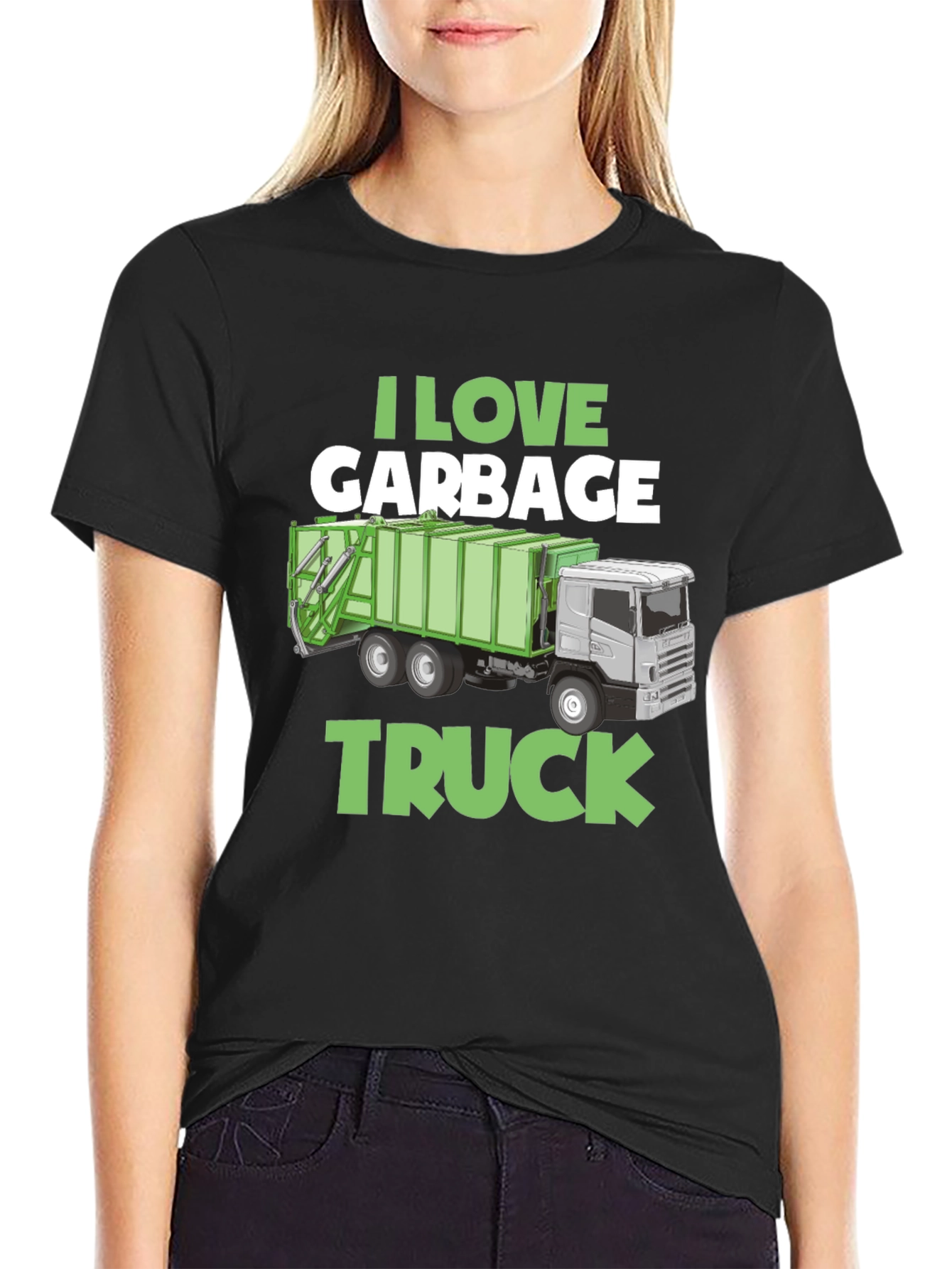 I Love Garbage Truck Graphic T-Shirt