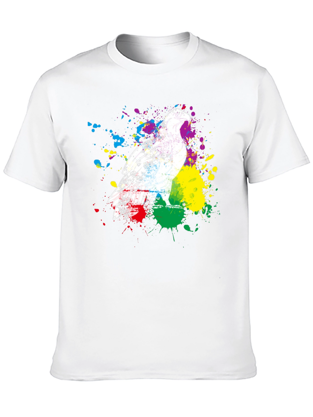 Eagle Splatter Print Black T-Shirt