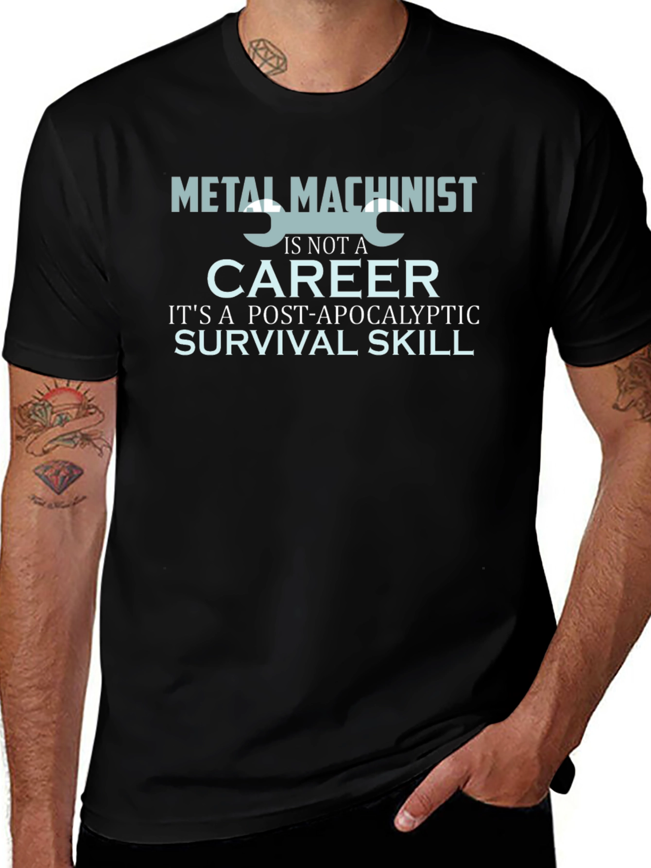 Metal Machinist Survival Skill Graphic T-Shirt