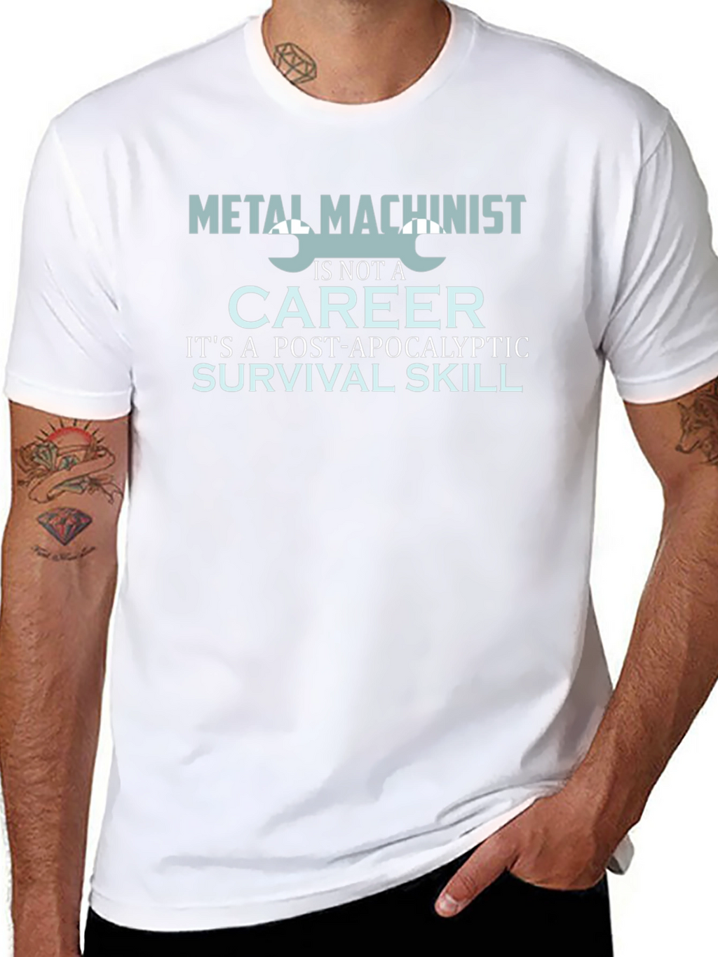 Metal Machinist Survival Skill Graphic T-Shirt