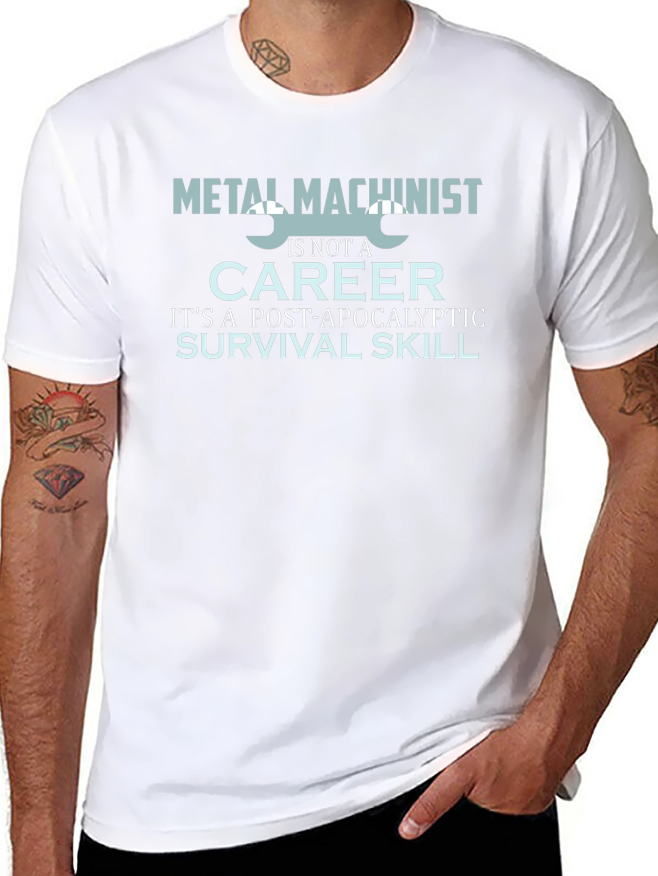 Metal Machinist Survival Skill Graphic T-Shirt