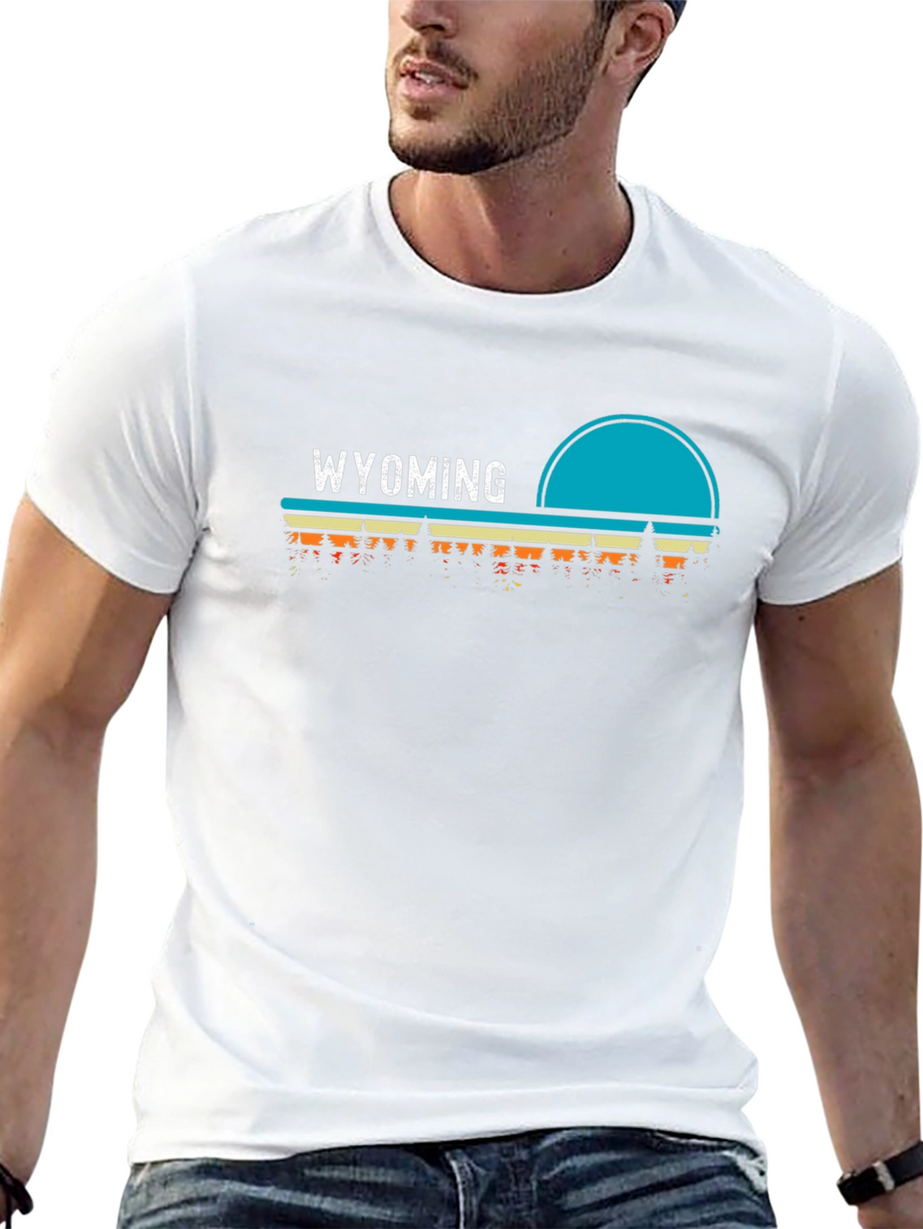 Wyoming Retro Style Graphic T-Shirt