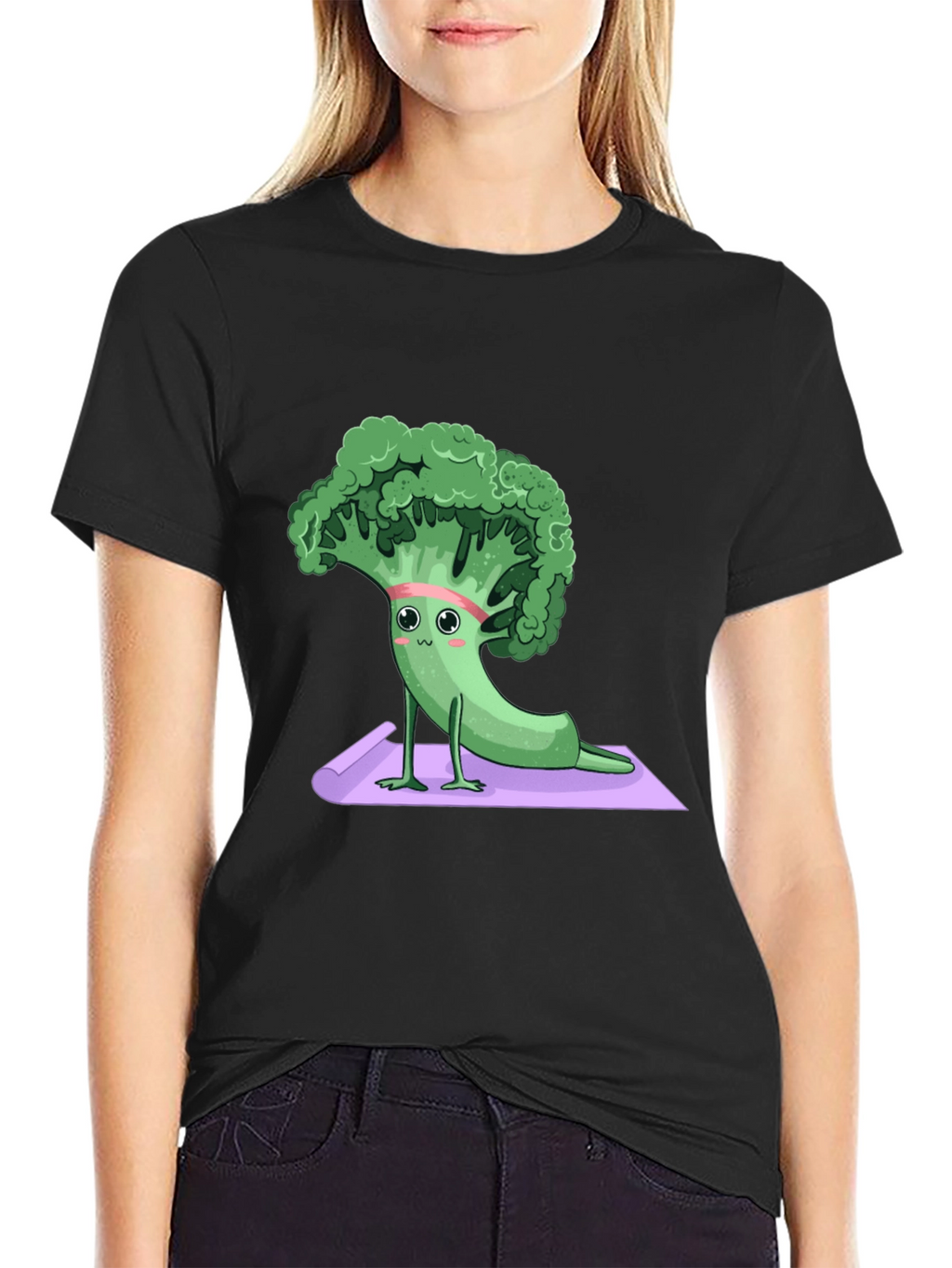 Yoga Broccoli Graphic Tee - Relax & Recharge