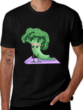 Yoga Broccoli Graphic Tee - Relax & Recharge