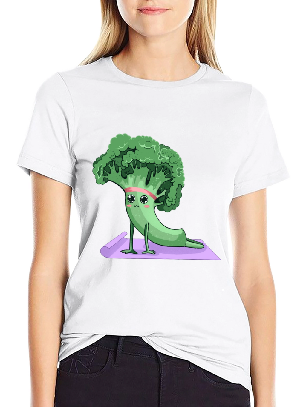 Yoga Broccoli Graphic Tee - Relax & Recharge