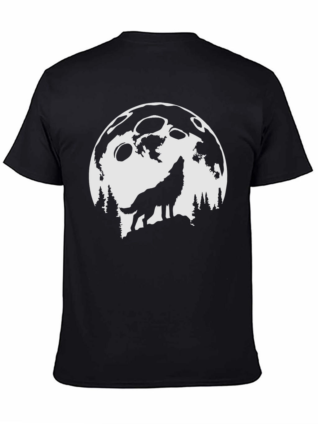 Wolf Moon Graphic Tee - Stylish Black T-Shirt
