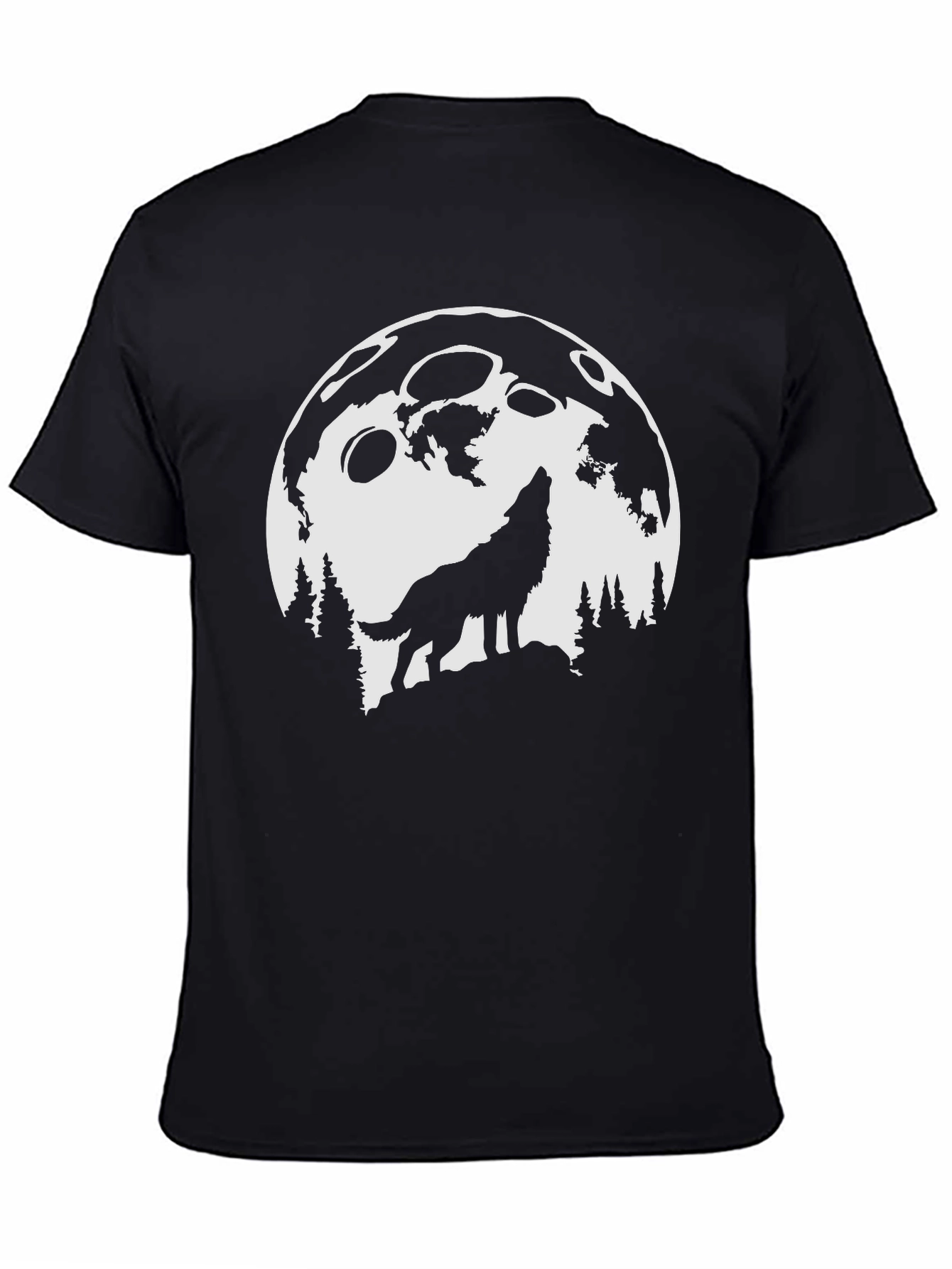 Wolf Moon Graphic Tee - Stylish Black T-Shirt