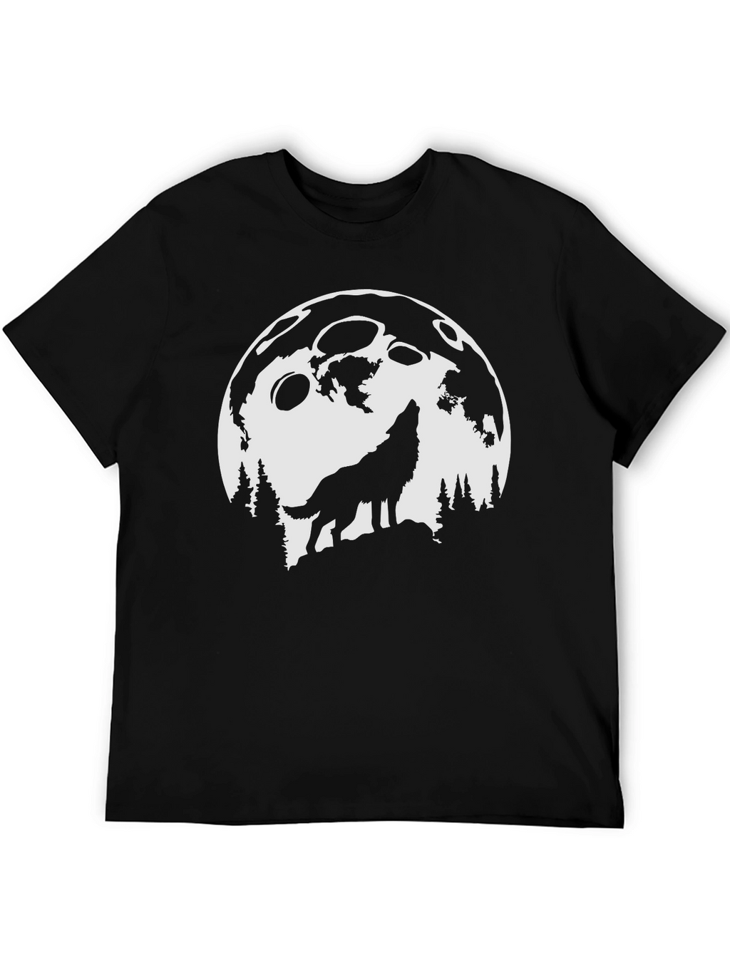 Wolf Moon Graphic Tee - Stylish Black T-Shirt