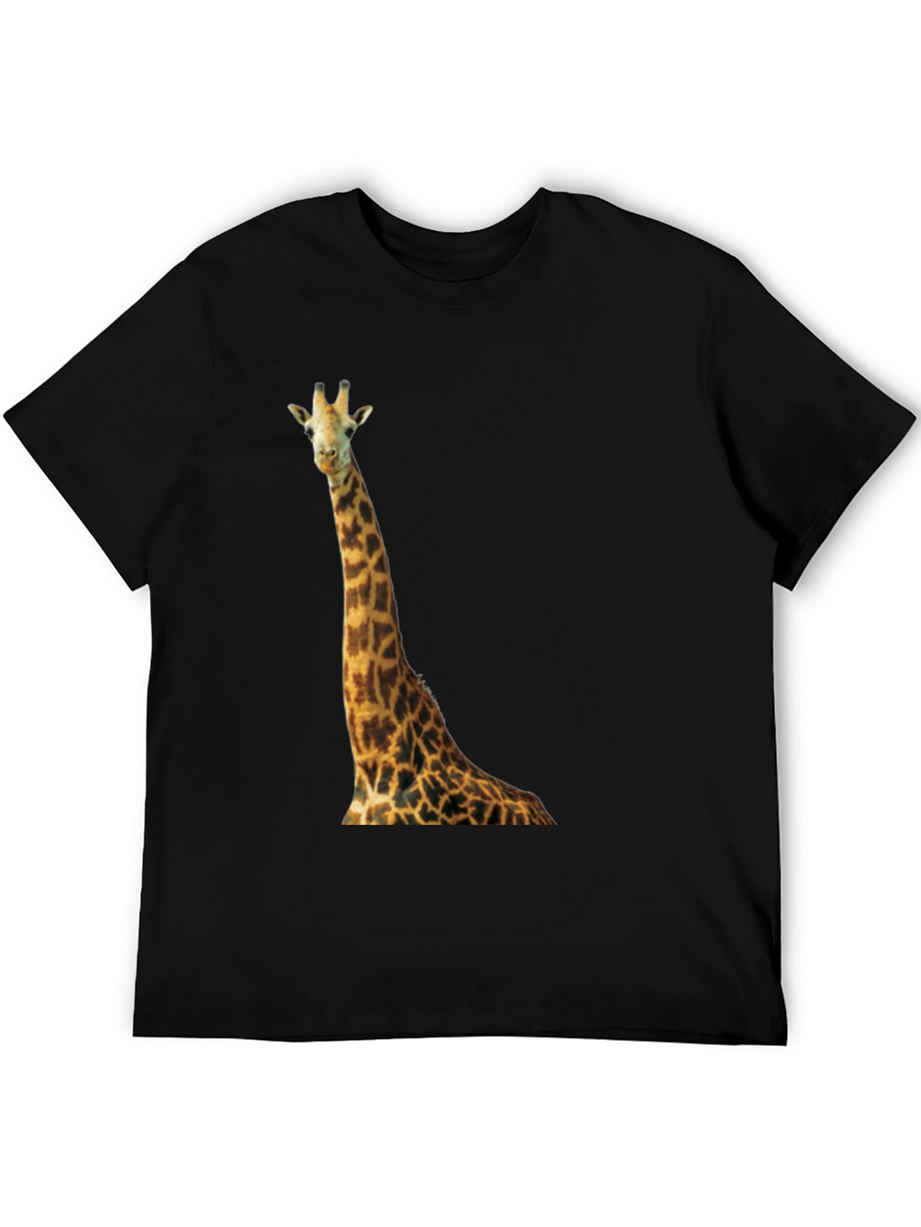 Giraffe Graphic Black T-Shirt - Unique Animal Print