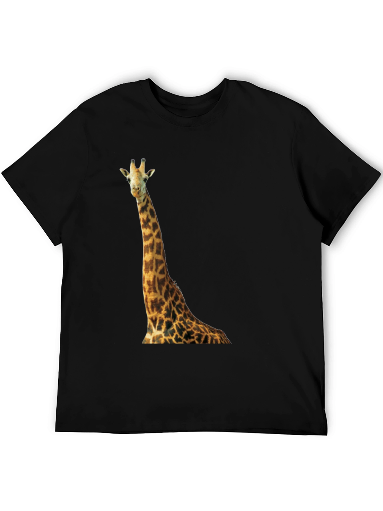 Giraffe Graphic Black T-Shirt - Unique Animal Print