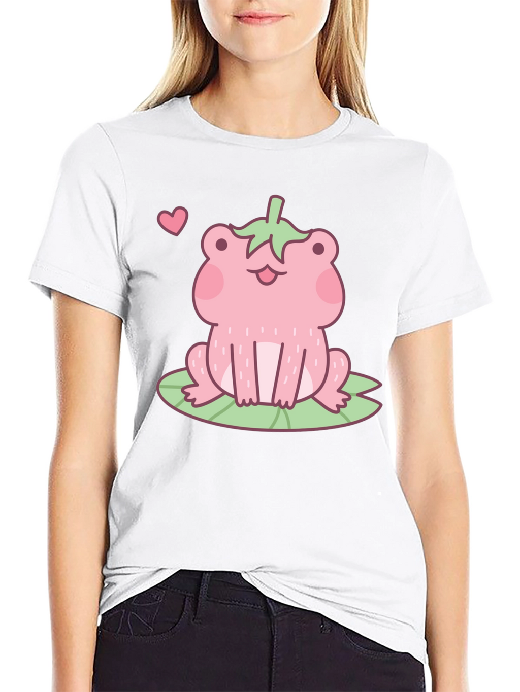 Strawberry Frog T-Shirt - Cute Kawaii Design