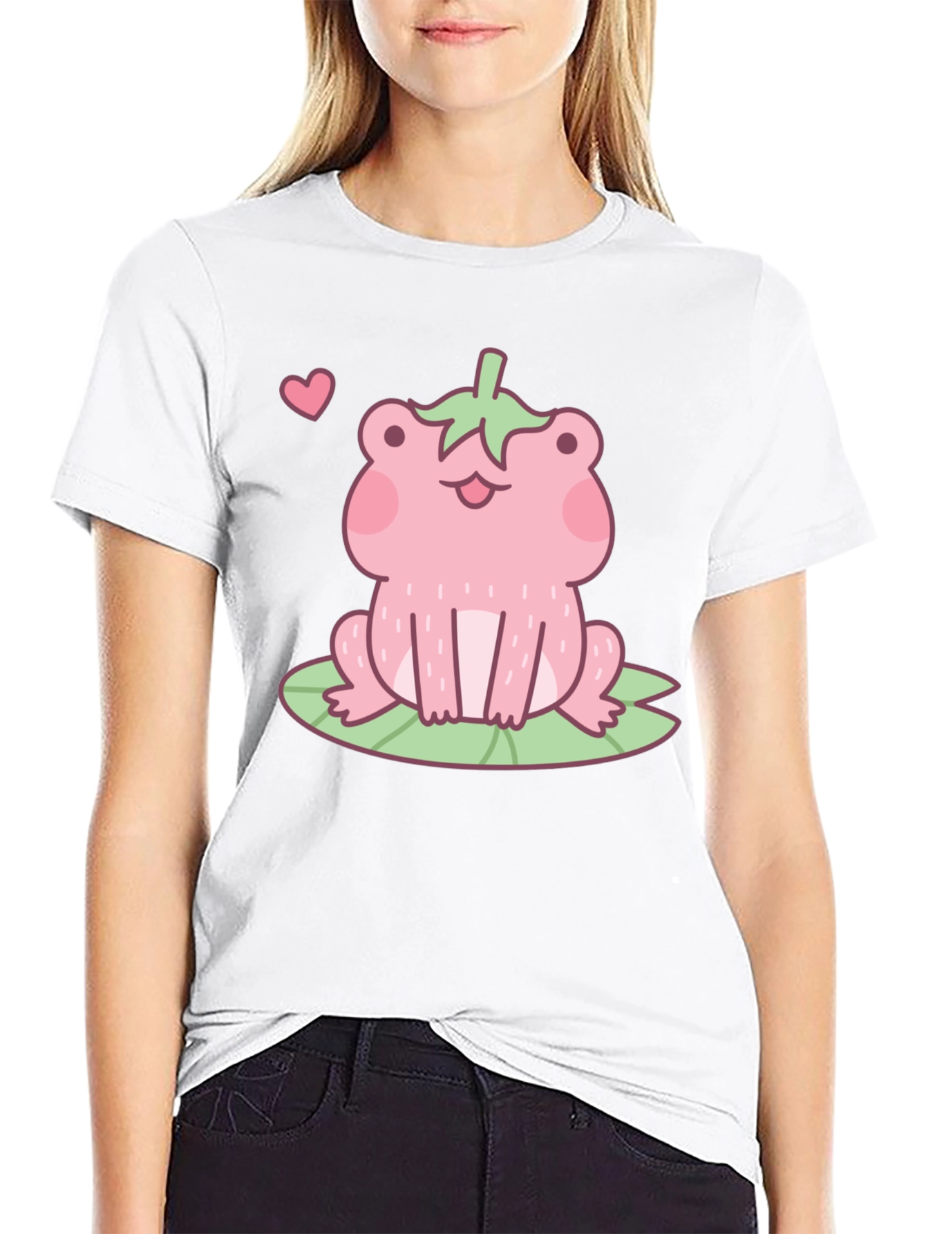 Strawberry Frog T-Shirt - Cute Kawaii Design