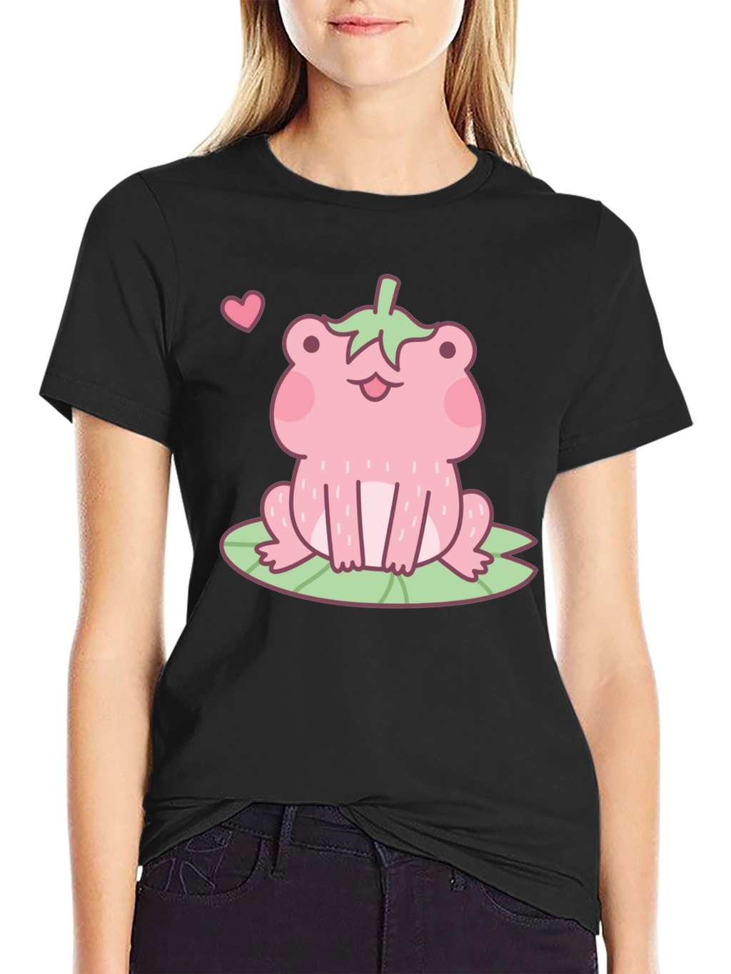 Strawberry Frog T-Shirt - Cute Kawaii Design
